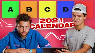 Lando Norris Ranks The 2021 F1 Calendar (ft. Max Fewtrell)