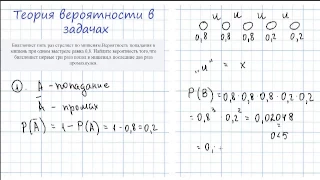 ЕГЭ 2017. Задание 4. Теория вероятности. Биатлонист стреляет по мишеням