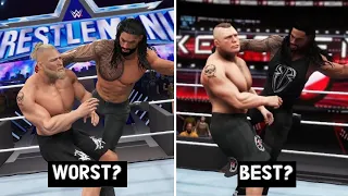 WWE 2K: Every Roman Reigns vs Brock Lesnar match RANKED from Worst to Best (2022)