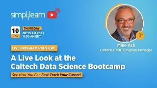 🔥Program Preview: A Live Look at the Caltech Data Science Bootcamp 2022 | Data Science | Simplilearn
