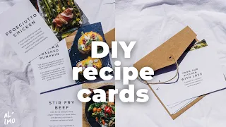 Gift Idea - How to Make DIY Recipe Cards - Free Template