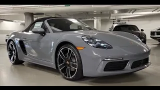 Porsche 718 Boxster Style Edition 2024 in Arctic Grey w/Blk Tp/Leather Interior/Deviated Stitching