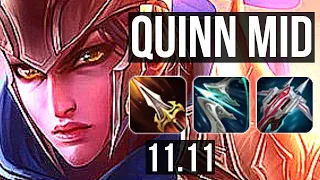 QUINN vs KATARINA (MID) | 1.8M mastery, 6 solo kills, 500+ games, Godlike | NA Diamond | v11.11