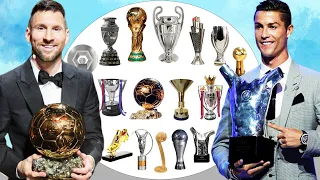 Lionel Messi Vs Cristiano Ronaldo All Trophies & Awards - Who will win Super Ballon d'or?