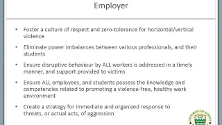 Unit 6 - Violence in the occupational therapy workplace- Free online module