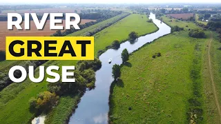 River Great Ouse (Needingworth/Earith, Cambridgeshire UK) Drone Footage