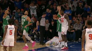 KRISTAPS PORZINGIS CUSSED OUT BY KNICKS FANS! CHANT "F*CK PORZINIGIS!" TATUM CANT BELIVE IT!