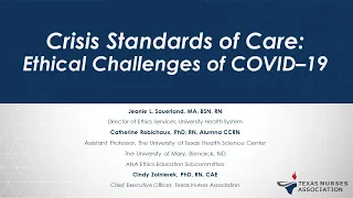 Crisis Standards of Care - Ethics in COVID-19
