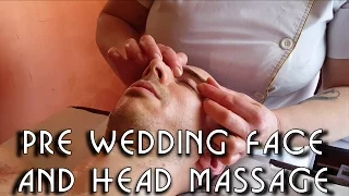 Relaxing  pre Wedding Neck Face Ears and Head Massage - no talking 💆 ASMR Barber