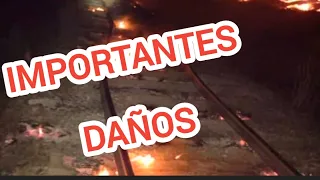 INCENDIO EN LAS VÍAS DEL URQUIZA CARGAS!! 02-01-2022 Trenes Argentinos Cargas