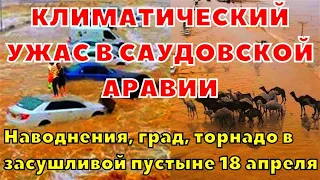 Климатический ужас в Саудовской Аравии 2023. Наводнения, град, торнадо в засушливой пустыне