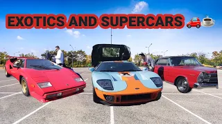 EXOTICS AND SUPERCARS! 🤯🔥EXOTIC CAR CLUB CARS AND COFFEE IN NORTHVILLE MICHIGAN.