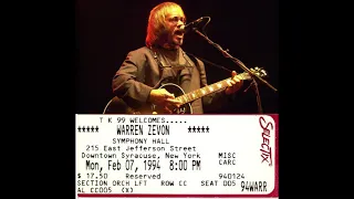 WARREN ZEVON //    02-07-1994  -  SYRACUSE, NY