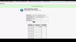 How to enter a budget into NAP Online