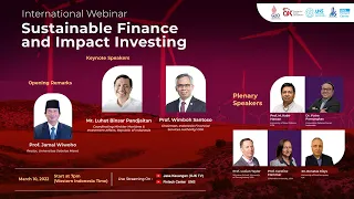 INTERNATIONAL WEBINAR: SUSTAINABLE FINANCE AND IMPACT INVESTING