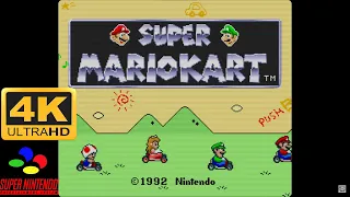 Super mario kart 50cc 1st All Snes Longplay (4K 60FPS)