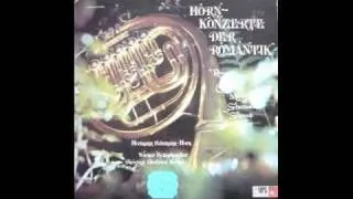 Hermann Baumann plays Konzerststück Schumann for 4 horns, 1st tempo. Lp record.