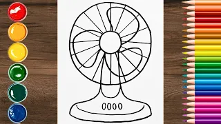 How to draw a TABLE FAN │ EASY drawing tutorial for beginners │ Step by step drawing