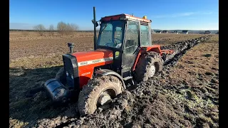 Pierwsza Mega Wtopa 2022 Massey Ferguson 690 Tractor Stuck In Deep Mud