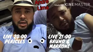 Live do Pericles as 20h e Live do Bruno e Marrone as 21h