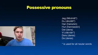 Possessive pronouns in Norwegian: min, din, mine....