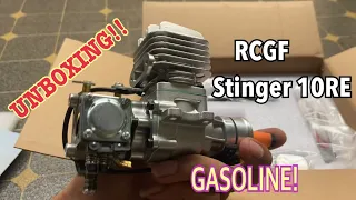 RCGF Stinger 10RE 10CC Gasoline Unboxing - Installed - Fly! RC Plane