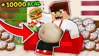 ZJADAM 10000 KCAL I JESTEM MEGA PUSZYSTY W MINECRAFT?! GPLAY & LUMI