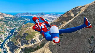 GTA 5 Best Ragdolls Spiderman Jumps Fails EP37 (Euphoria Physics)