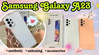 SAMSUNG A23 White* in 2023✨ Aesthetic ✨️| Samsung Galaxy A23 Unboxing | Samsung A23 White & Peach!