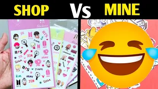 How To Make Your Own BTS Sticker At Home / BTS Theme Sticker For Journal / BT21 Stickers / Diy Craft