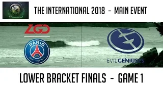 PSG.LGD vs Evil Geniuses (Game 1) | The International 2018: Lower Bracket Finals