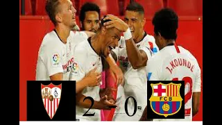 SEVILLA 2-0 BARCA FULL GAME HIGHLIGHTS