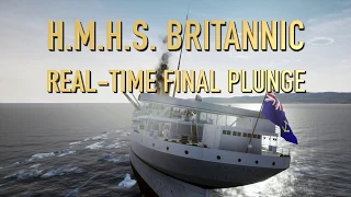 Death of the HMHS Britannic - REAL-TIME FINAL PLUNGE