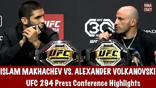 Islam Makhachev vs. Alexander Volkanovski 2 Press Conference Highlights UFC 294