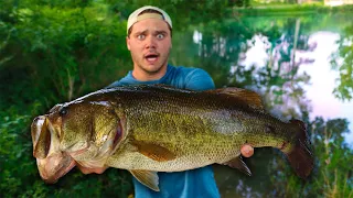 SNEAKING into RESORT LAKE to Catch GIANT BASS!! (topwater explosions)