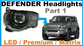 Land Rover Defender L663 Headlight Options + Headlamp Upgrades LED / Premium / Matrix - Part 1