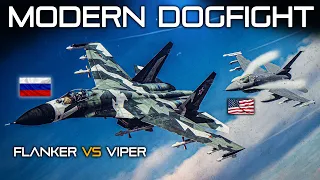 The Modern Dogfight | F-16C Viper Vs Su-27 Flanker | Digital Combat Simulator | DCS |