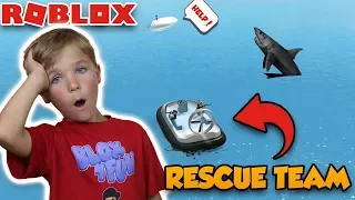 RESCUE TEAM FROM SHARK ATTACK IS COMING! ROBLOX SHARKBITE