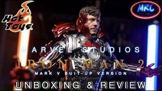 (Deluxe) Hot Toys TONY STARK (mark V suit-up version) Unboxing & Review!
