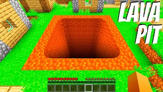 I found a BIGGEST TNT PIT in Minecraft ! Who lives in the TNT PORTAL ? NEW underground village