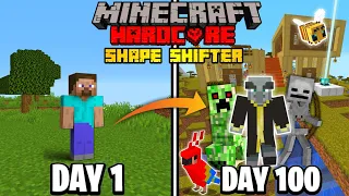 I Survived 100 Days as a Shapeshifter in Minecraft Hardcore! (Hindi Gameplay)