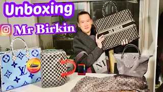 UNBOXING Damier Noir, Dior Book Tote, Rainbow Wallet, Longchamp Crocodile, Kim Jones Landscape Stole