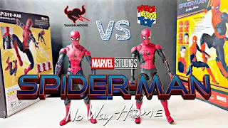 Spider-Man No Way Home S.H. FIGUARTS vs MAFEX Comparison (Upgraded Suit Edition)