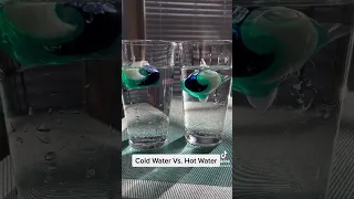 Tide pod dissolving in cold water Vs hot water