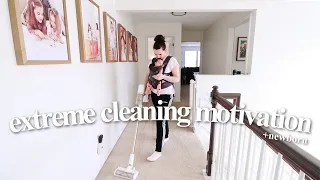 NEW WHOLE HOUSE CLEAN WITH ME + NEWBORN 2022 | Extreme Cleaning Motivation