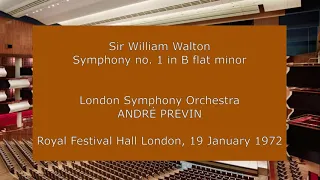 Sir William Walton - Symphony no. 1: André Previn conducting the LSO in 1972