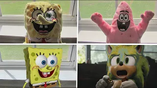 Sonic Movie But With SpongeBob SquarePants Choose Favorite Design in Plush (uh meow)