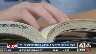 7th grader reading a book a day for school year