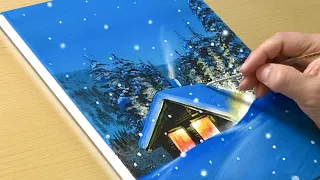 Falling Snow / Acrylic Painting for Beginners / STEP by STEP #329