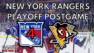 New York Rangers Playoff Postgame - Rangers vs Penguins GAME 7 (OT REACTION)